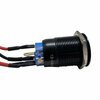 Racesport Lt SWITCH 19 Millimeter Momentary On/ Off Switch; 6 Amp; Flush Mount; Black; White LED Ring; 12 Volt DC RS-B19MM-LEDW